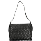 Schwarze Damen-Handtasche aus Polyurethan