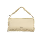 Damen-Handtasche aus beigem Polyurethan