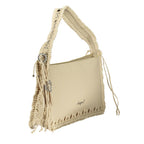 Damen-Handtasche aus beigem Polyurethan