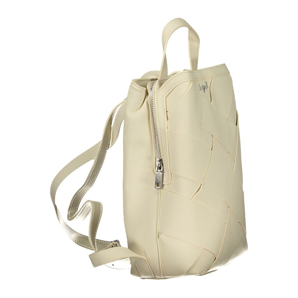 Weißer Damenrucksack aus Polyurethan