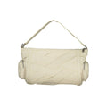 Weiße Schultertasche aus Polyurethan für Damen