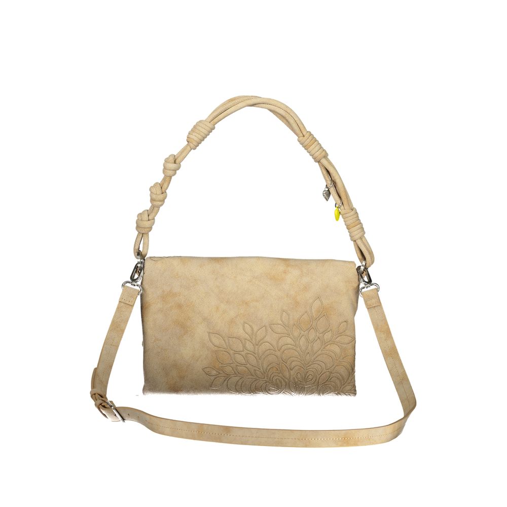 Damen-Handtasche aus beigem Polyurethan