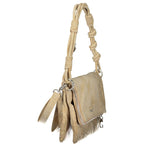 Damen-Handtasche aus beigem Polyurethan