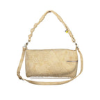 Beige Polyurethan Schultertasche für Damen