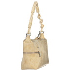 Beige Polyurethan Schultertasche für Damen