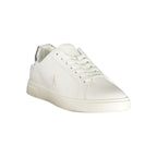 Weiße Low-Top-Sneaker aus Polyester