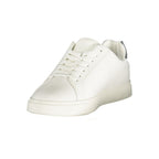 Weiße Low-Top-Sneaker aus Polyester