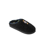 Schwarze Baumwoll-Slipper