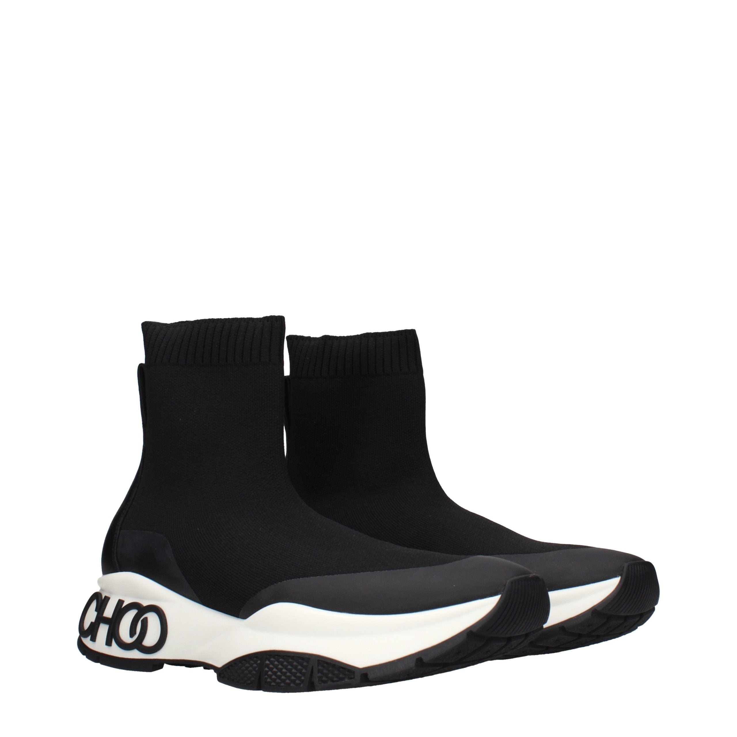 Schwarze Stiefeletten aus Stoff