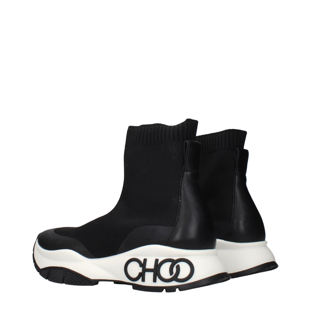 Schwarze Stiefeletten aus Stoff