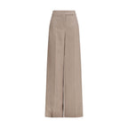 Beige Seidenhose
