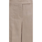 Beige Seidenhose
