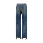 Blaue Jeans aus Baumwolle im geraden Schnitt