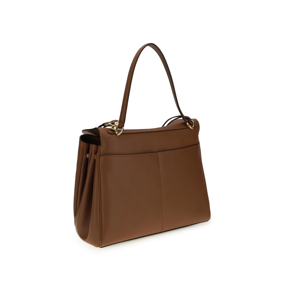 Braune Kalbsleder Bos Taurus Schultertasche