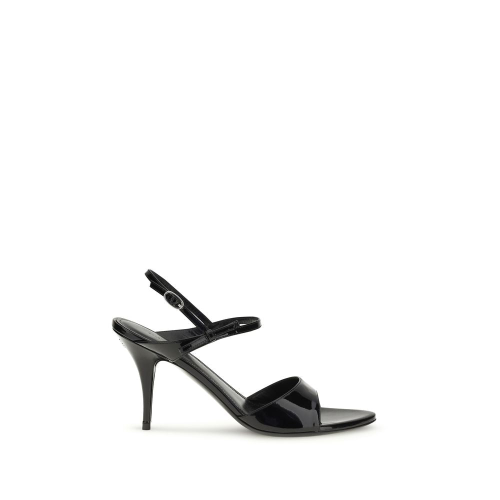 Schwarze Sandaletten aus Leder 865845WB1F31010