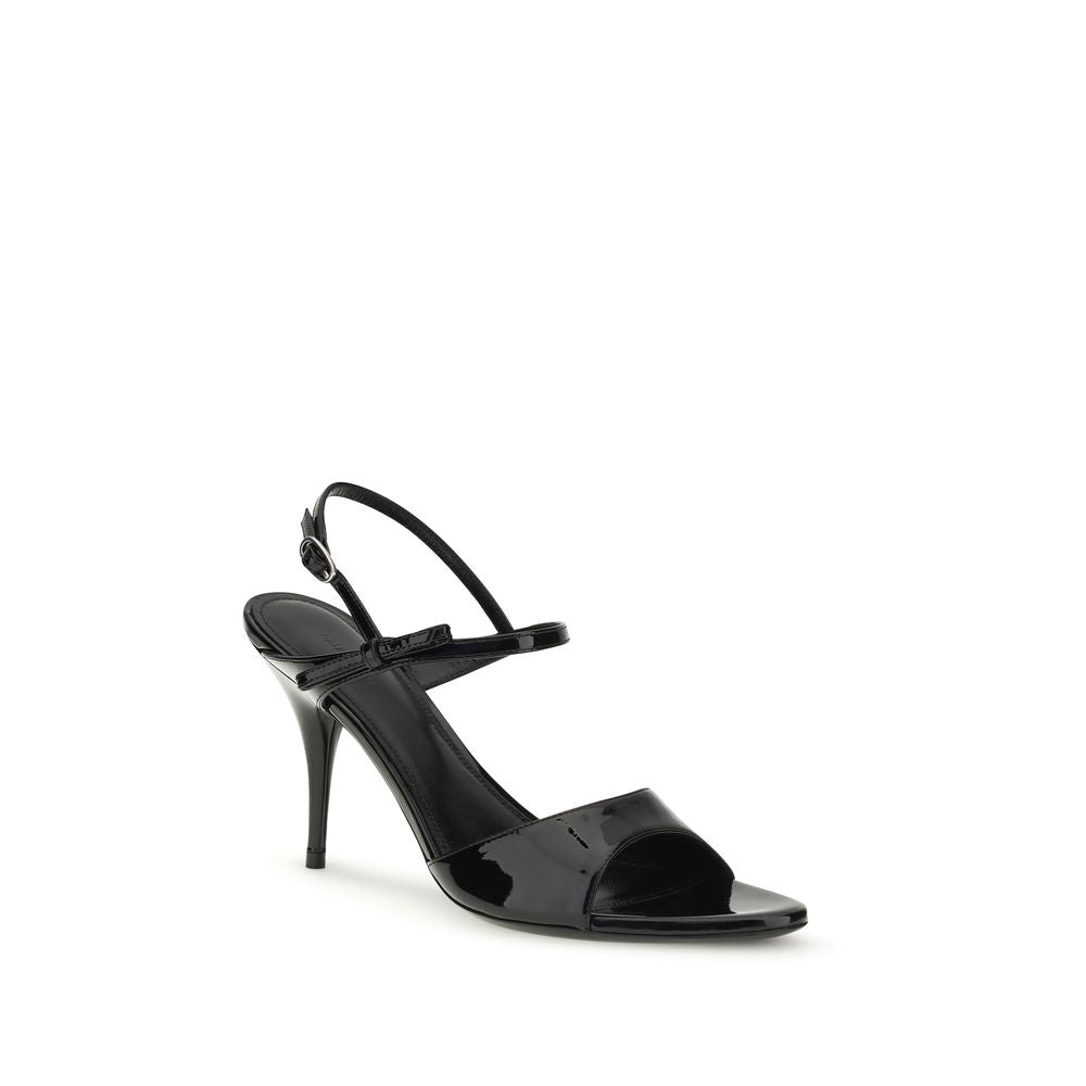 Schwarze Sandaletten aus Leder 865845WB1F31010