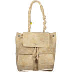 Beige Polyurethane Damen-Rucksack