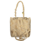 Beige Polyurethane Damen-Rucksack