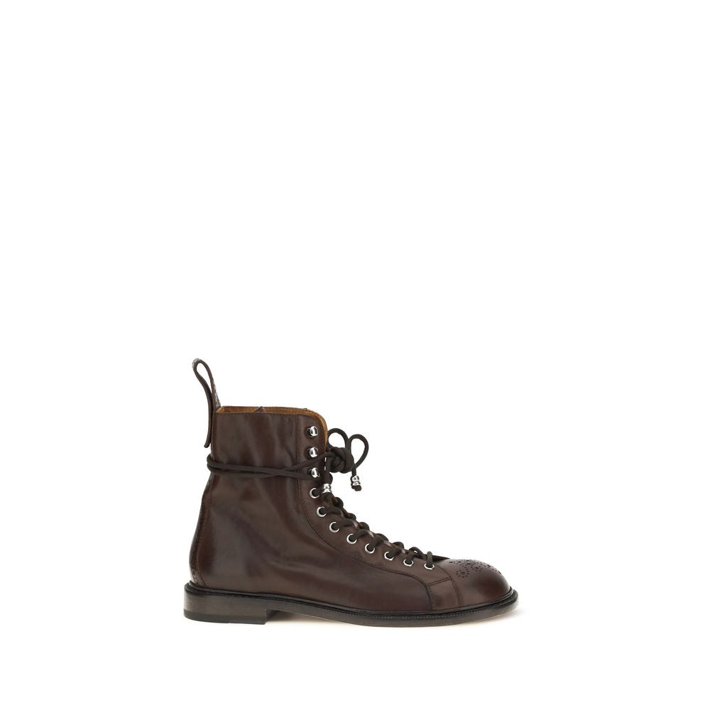 Braune Kalbsleder Bos Taurus Schnürstiefel