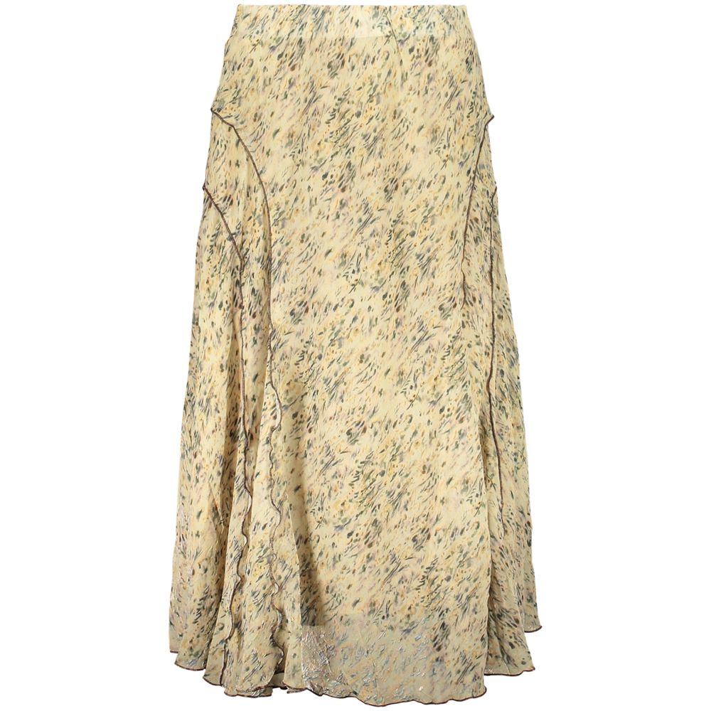 Beiger Polyester-Maxirock