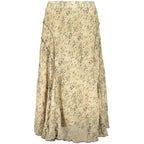 Beiger Polyester-Maxirock