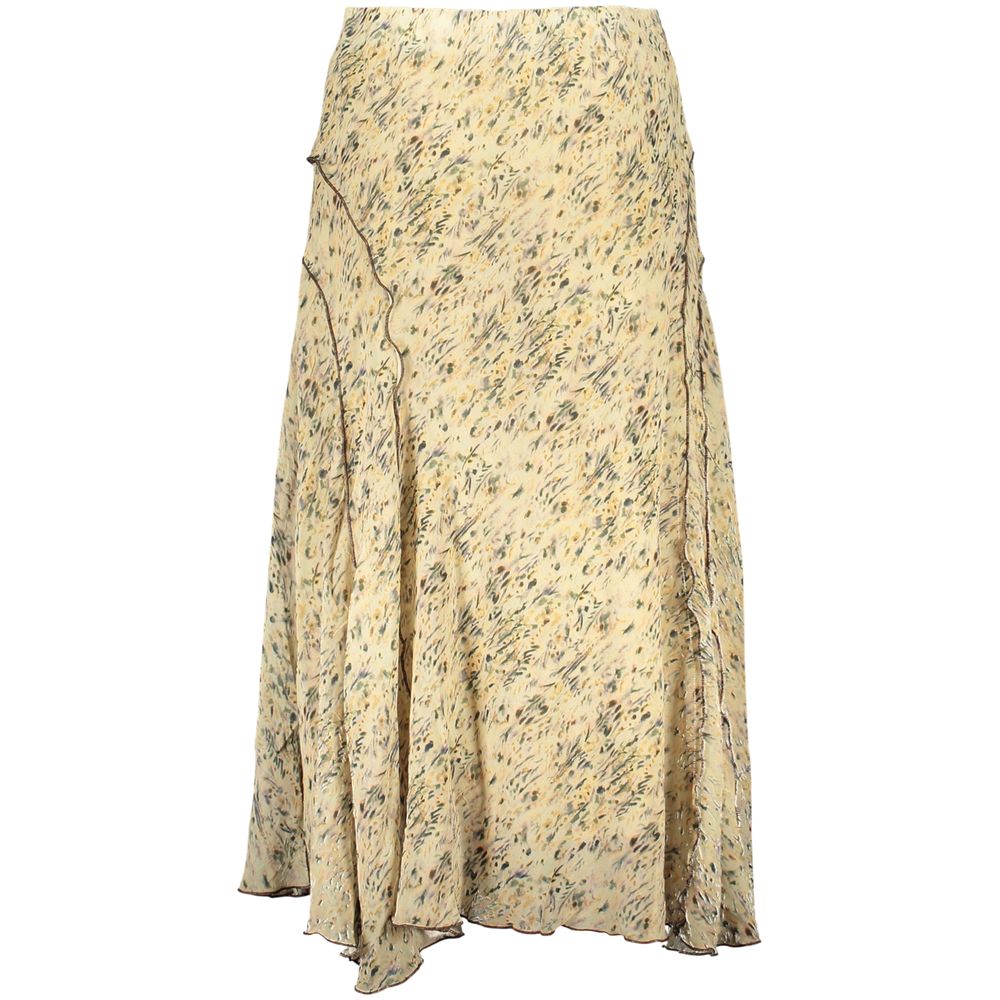 Beiger Polyester-Maxirock