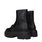 Schwarze Leder-Stiefeletten
