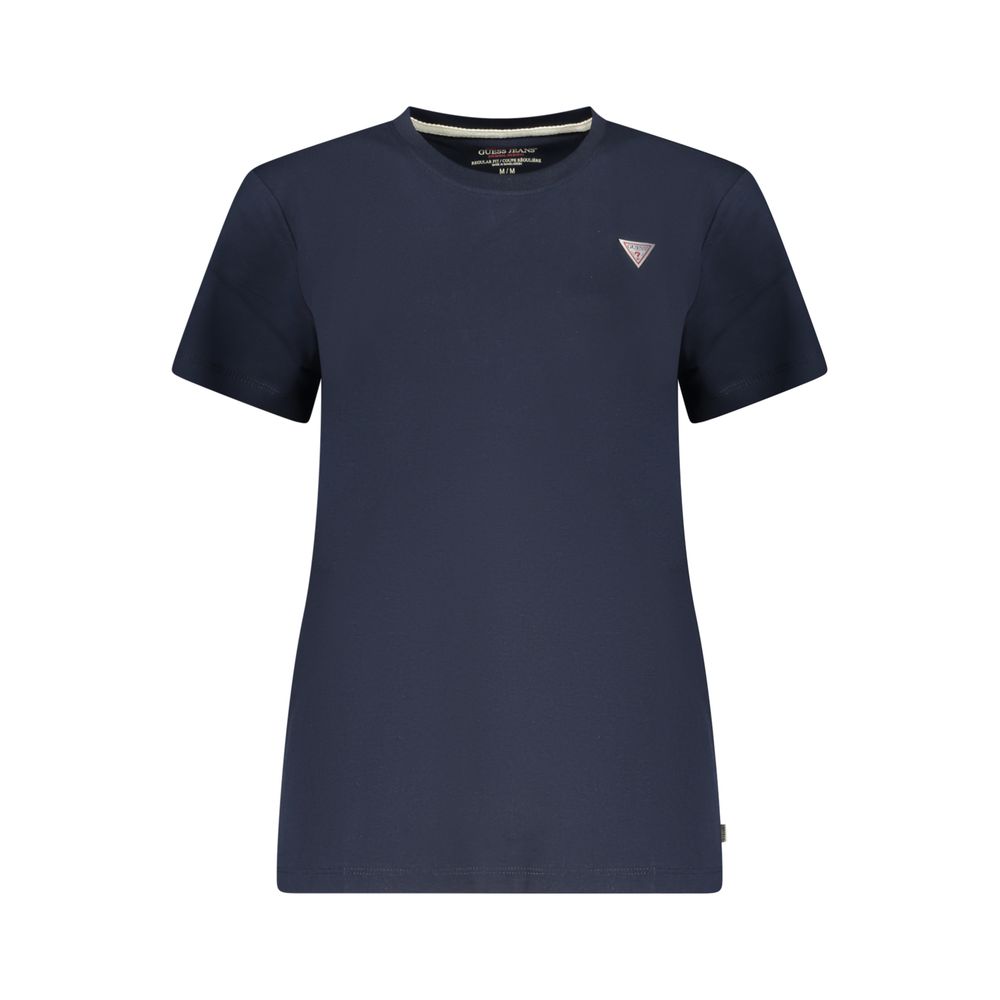 Blaues Baumwoll-T-Shirt für Damen