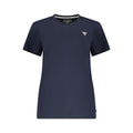 Blaues Baumwoll-T-Shirt für Damen
