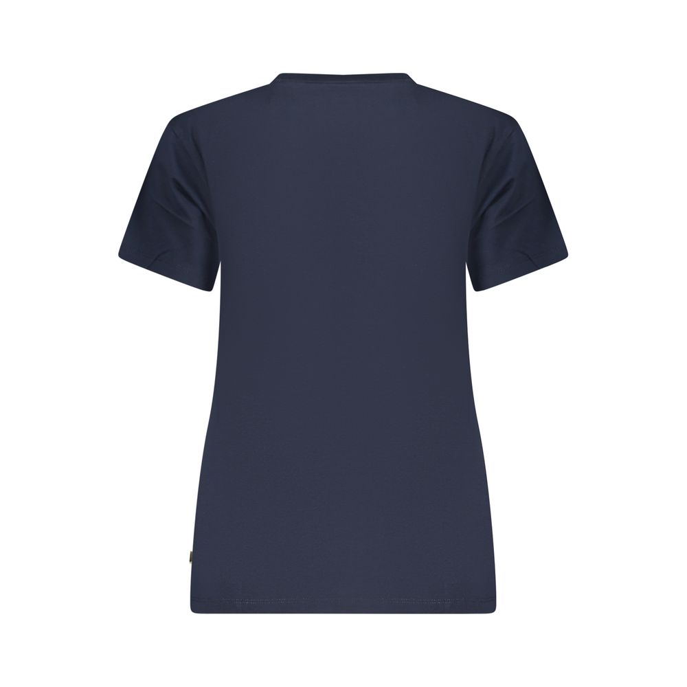 Blaues Baumwoll-T-Shirt für Damen