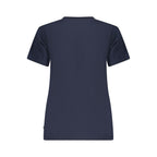 Blaues Baumwoll-T-Shirt für Damen