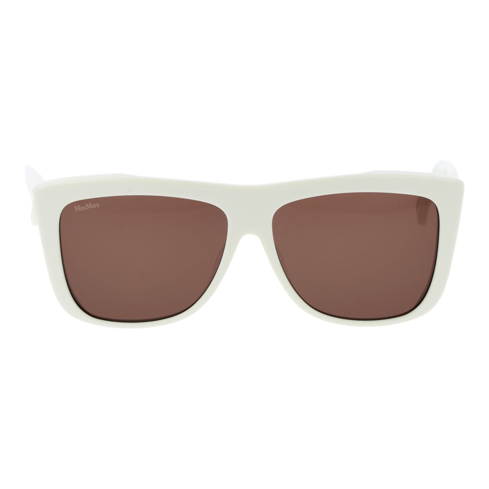 Weiße Sonnenbrille aus Acetat