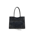 Schwarze Lammleder Schultertasche Ovis Aries Aries