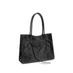Schwarze Lammleder Schultertasche Ovis Aries Aries