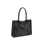 Schwarze Lammleder Schultertasche Ovis Aries Aries