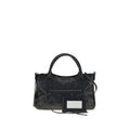 Schwarze Lammleder Schultertasche Ovis Aries Aries