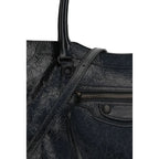 Schwarze Lammleder Schultertasche Ovis Aries Aries
