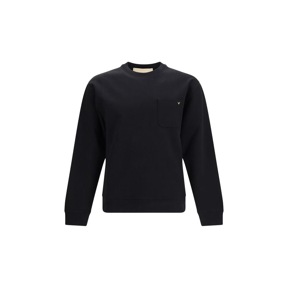 Schwarzer Baumwoll-Sweatshirt