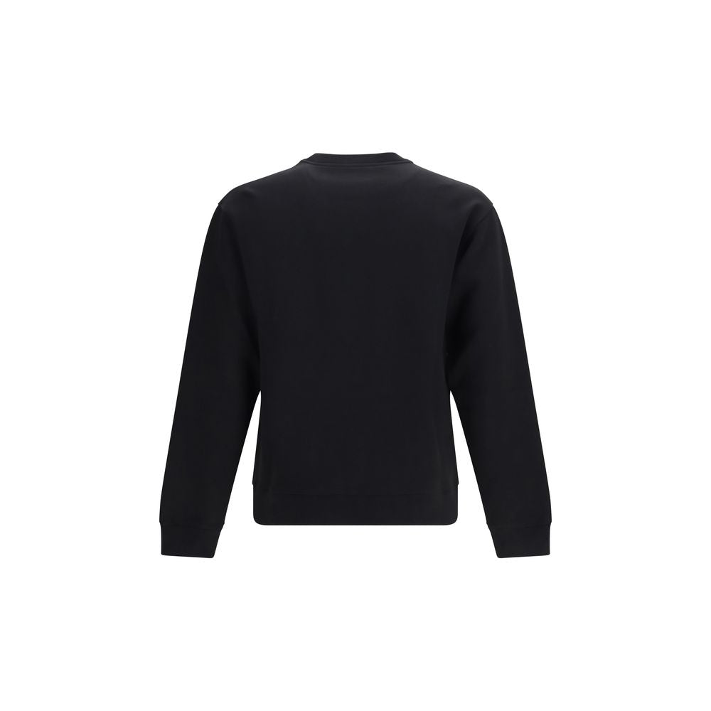 Schwarzer Baumwoll-Sweatshirt