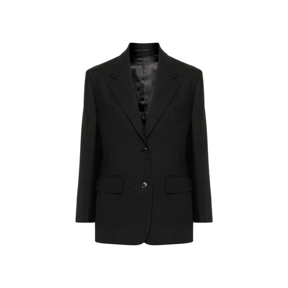 Schwarzer Blazer aus reiner Schurwolle