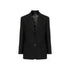 Schwarzer Blazer aus reiner Schurwolle
