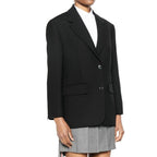 Schwarzer Blazer aus reiner Schurwolle
