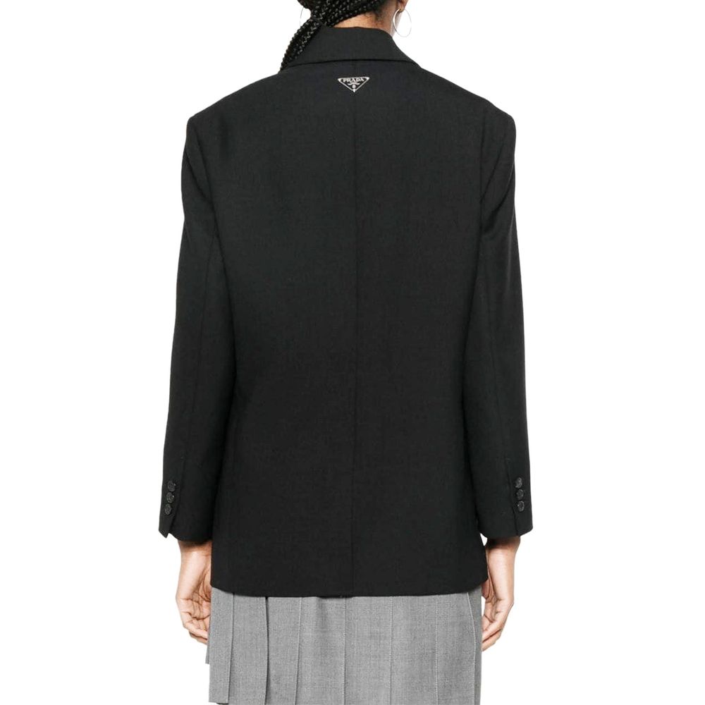 Schwarzer Blazer aus reiner Schurwolle