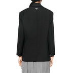 Schwarzer Blazer aus reiner Schurwolle