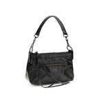 Schwarze Lammleder Schultertasche Ovis Aries Aries