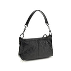 Schwarze Lammleder Schultertasche Ovis Aries Aries