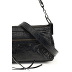 Schwarze Lammleder Schultertasche Ovis Aries Aries