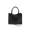 Schwarze Lammleder Schultertasche Ovis Aries Aries