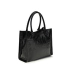 Schwarze Lammleder Schultertasche Ovis Aries Aries