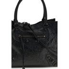 Schwarze Lammleder Schultertasche Ovis Aries Aries
